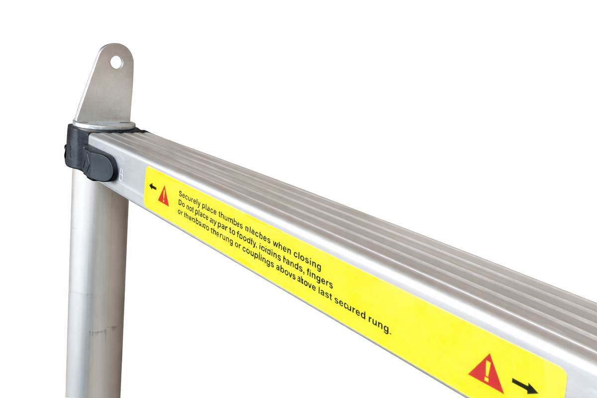 IN STOCK - 2.3/2.6M Extra Long Telescopic Ladders (Silver / Black)