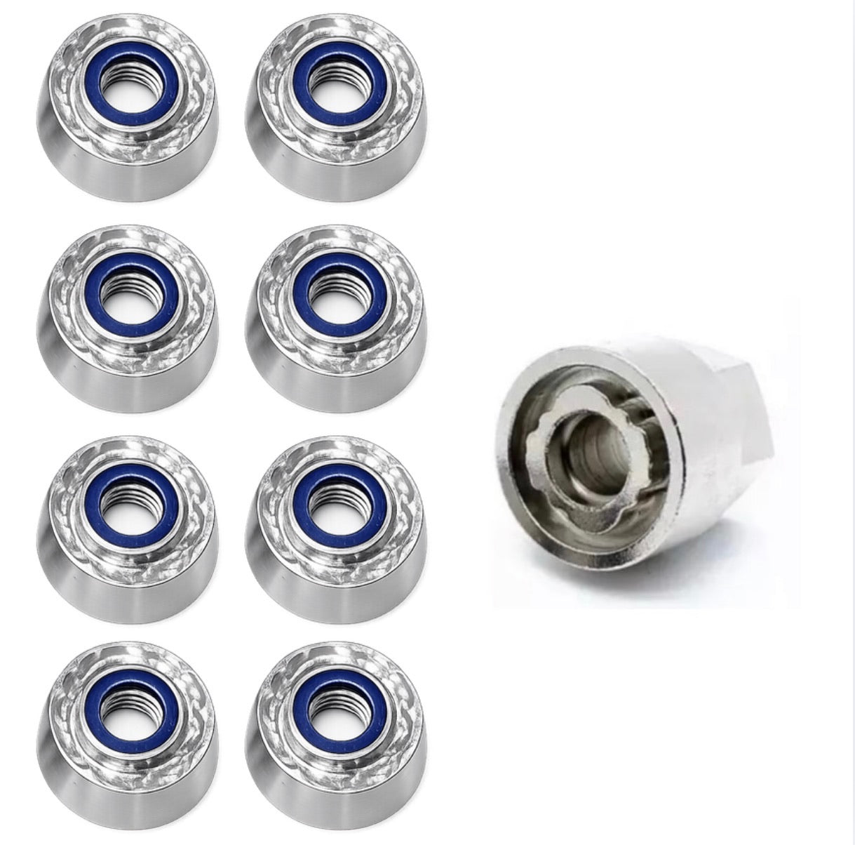 8 x M8 Fits OEX Vertex Lite 130 Anti-Theft HIGH Security Nuts Tamperproof Lock Nut Set Premium Bundle