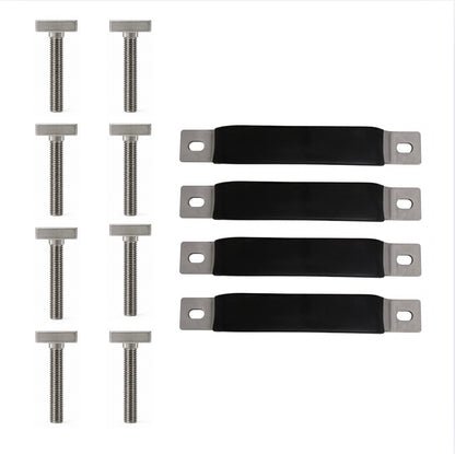 Entire Fixing Kit Designed to Fit Tentbox Models (Except Go) 8x Fixing Rails, M8 Channel Bolts and Nyloc Nuts + 4 Fixing Handles