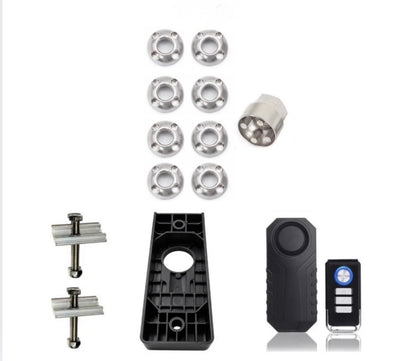8 x M8 Fits TentBox/Roof Tent Anti-Theft Security Nuts And Alarm + Holder BUNDLE