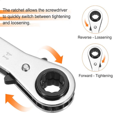 Perfect For Use With Tentbox Accessory - Ratcheting Spanner 13mm + 17mm M8 And Security Nuts